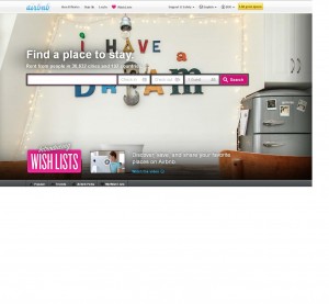 AirBnb Home Page