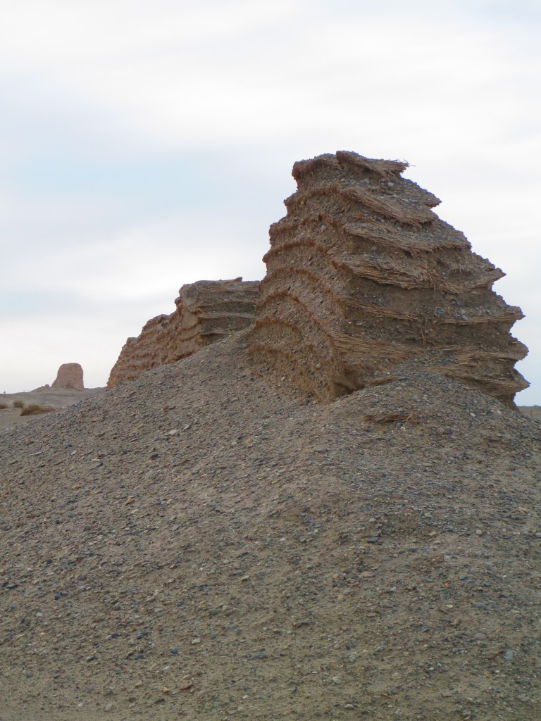 Grande Muraglia della dinastia Han nella provincia del Gansu, Cina