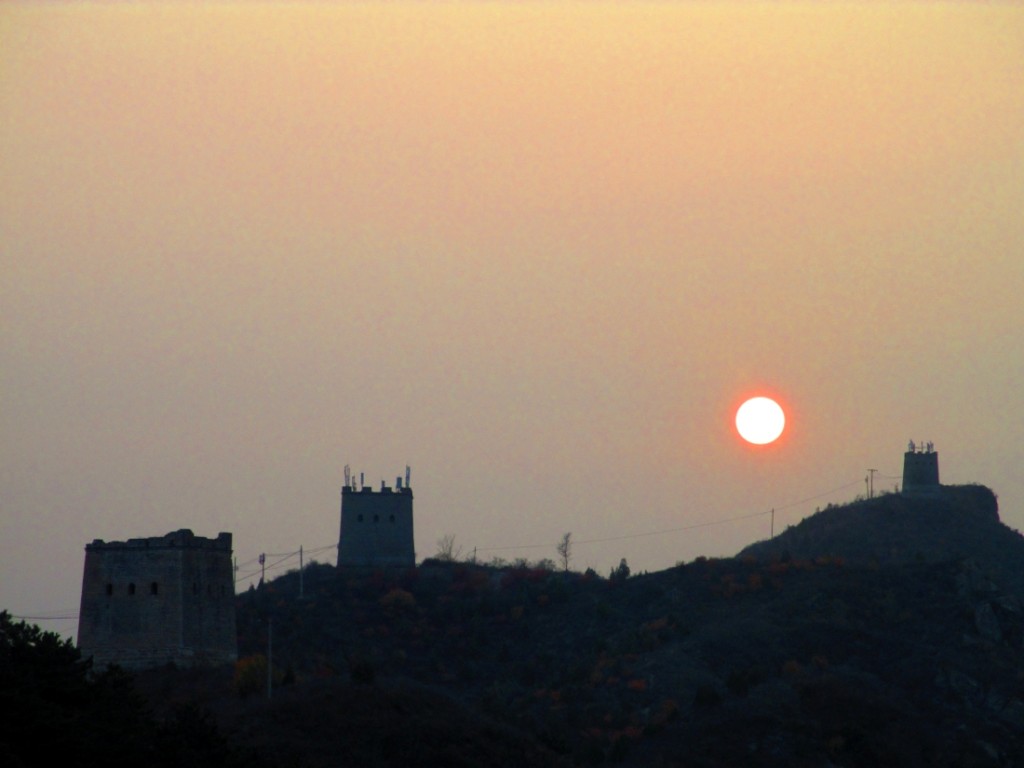 tramonto a Gubeikou, Cina