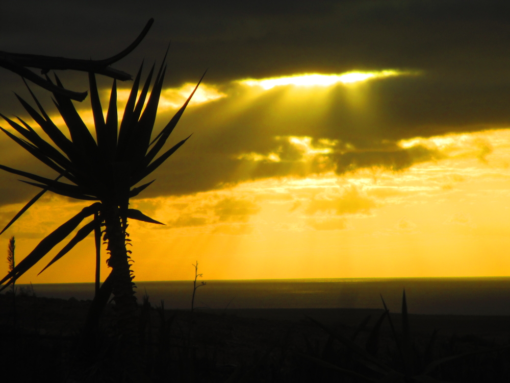 romantico tramonto a El Cotillo, isola di Fuerteventura